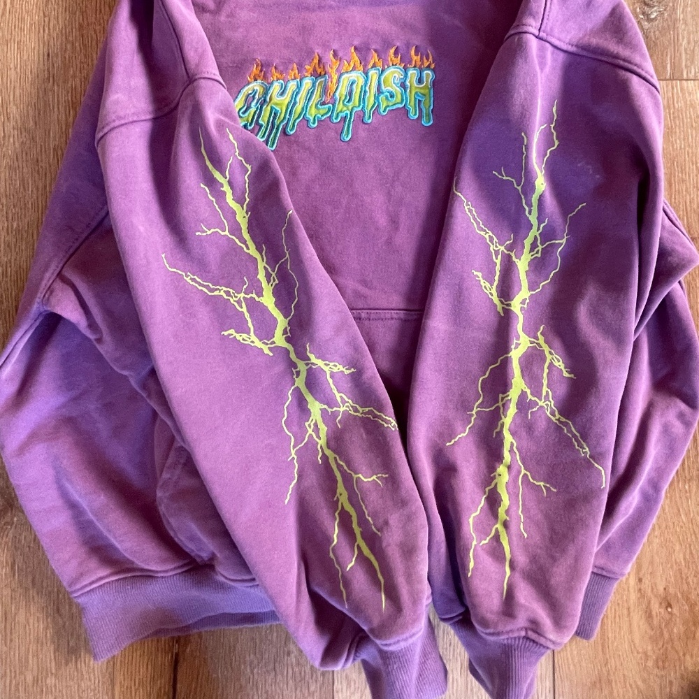 Childish Vintage Racing 95 Robs Motor Purple Hoodie Size S - Picture 4 of 10